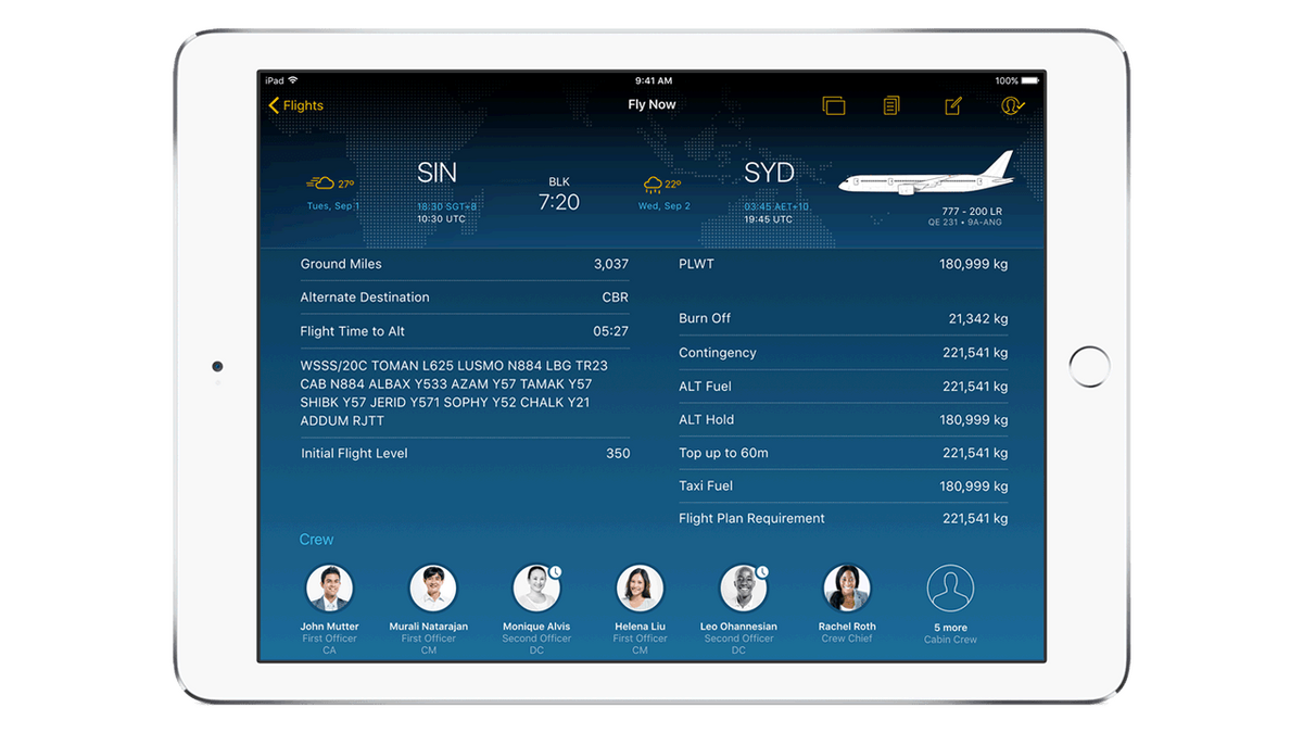 Singapore Airlines : l’iPad est le compagnon ultime du pilote