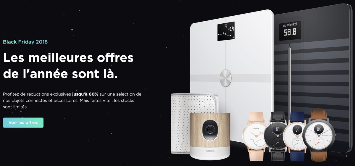 #BlackFriday : de nombreux produits de la gamme Withings en promotion