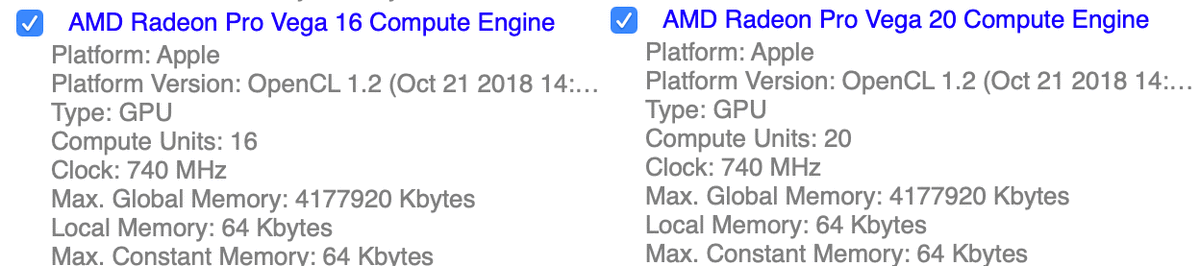 Nos premiers benchs des MacBook Pro 15" avec Radeon Pro Vega 16 et Vega 20