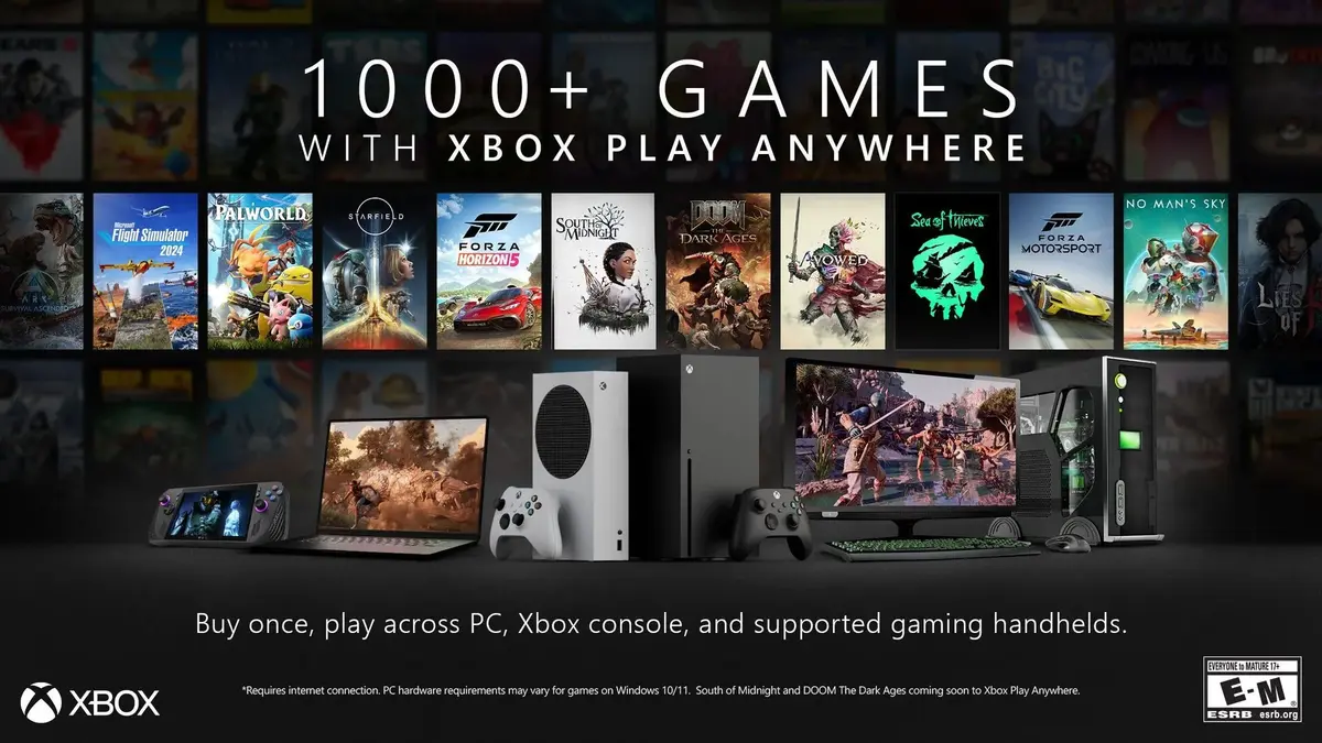 Xbox Play בכל מקום כולל עכשיו 1,000 משחקים