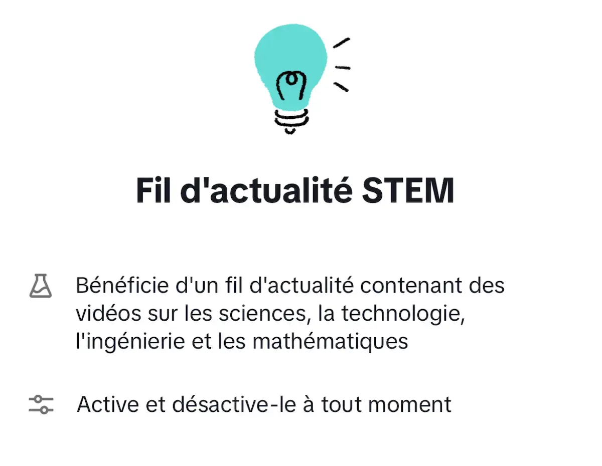 TikTok élargit le flux STEM pour être un plus intéressant