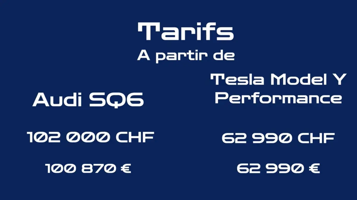 Audi SQ6 ou Model Y Performance&nbsp;? On les compare&nbsp;(en vid&eacute;o)&nbsp;!