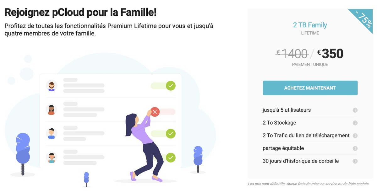 pCloud : l'offre Famille Premium Lifetime de 2 To en promotion à 350€ pour les fêtes