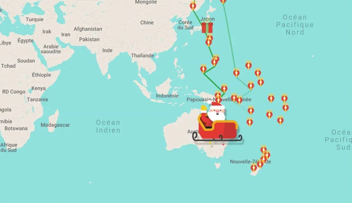 Suivez le Père Noël via Google et autres apps sur votre iPhone