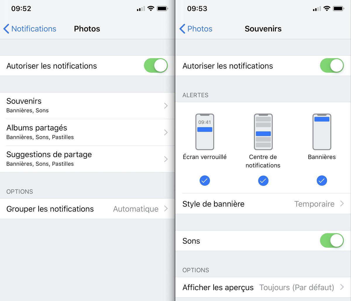 Astuce : désactiver les notifications de nouveaux Souvenirs sur iOS