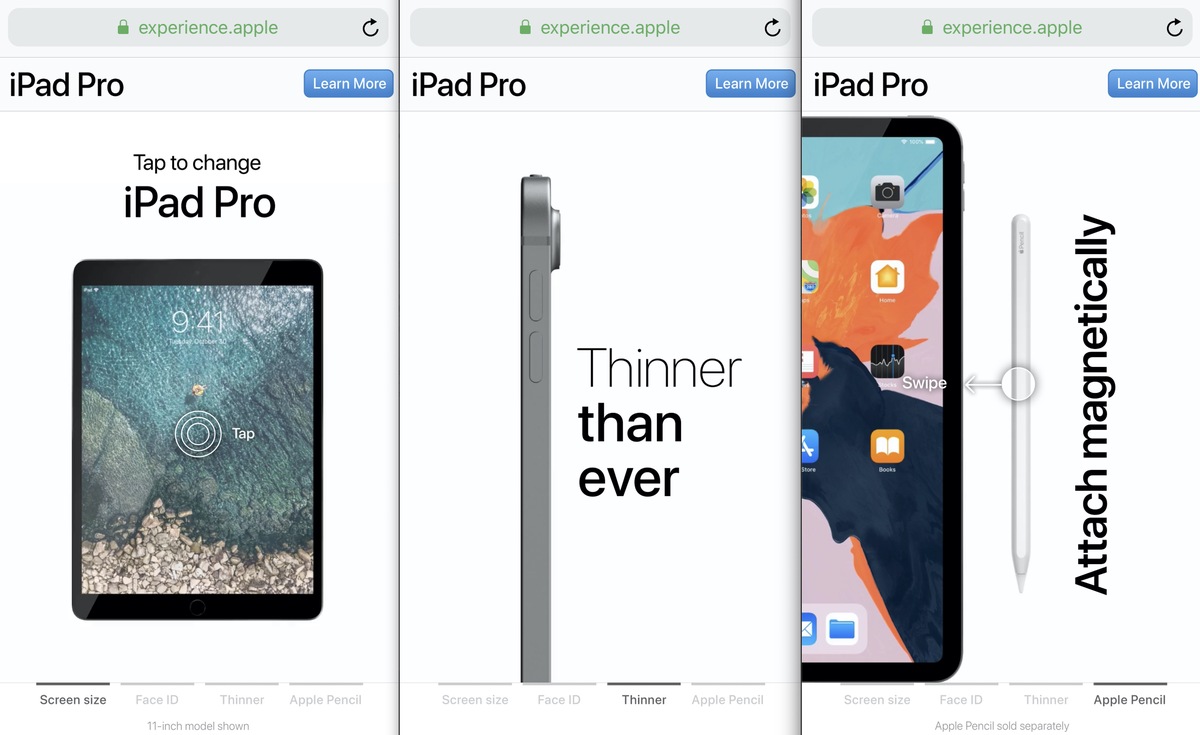 Apple : un site promotionnel inédit pour les iPad Pro 2018