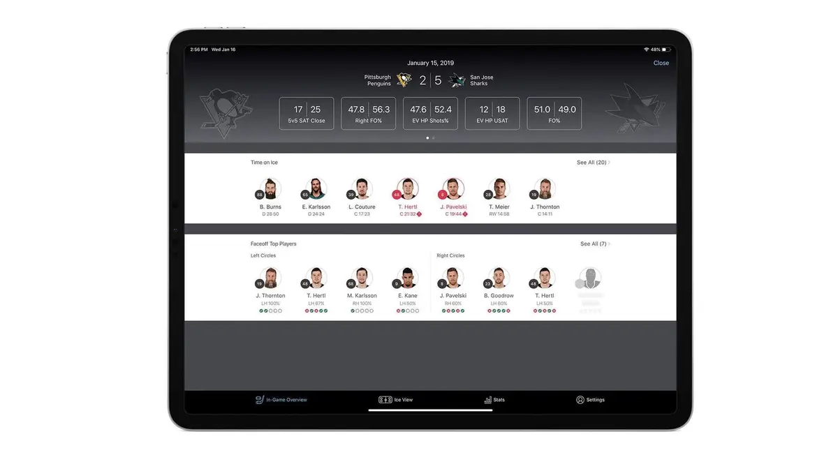 La ligue nationale de hockey intègre des iPad Pro pour analyser les matchs