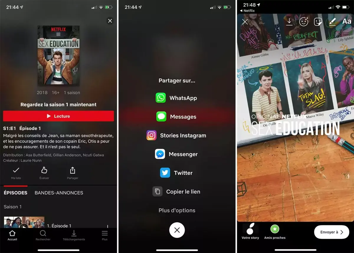 Netflix s’invite dans les Stories d’Instagram (et y fait sa pub)