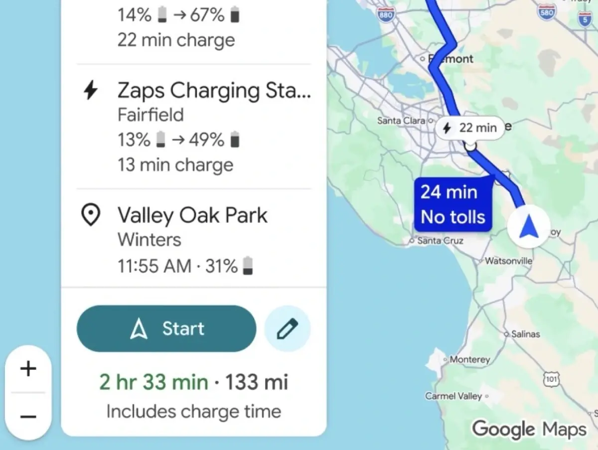 Google Maps g&egrave;re enfin la recharge des voitures &eacute;lectriques, mais...
