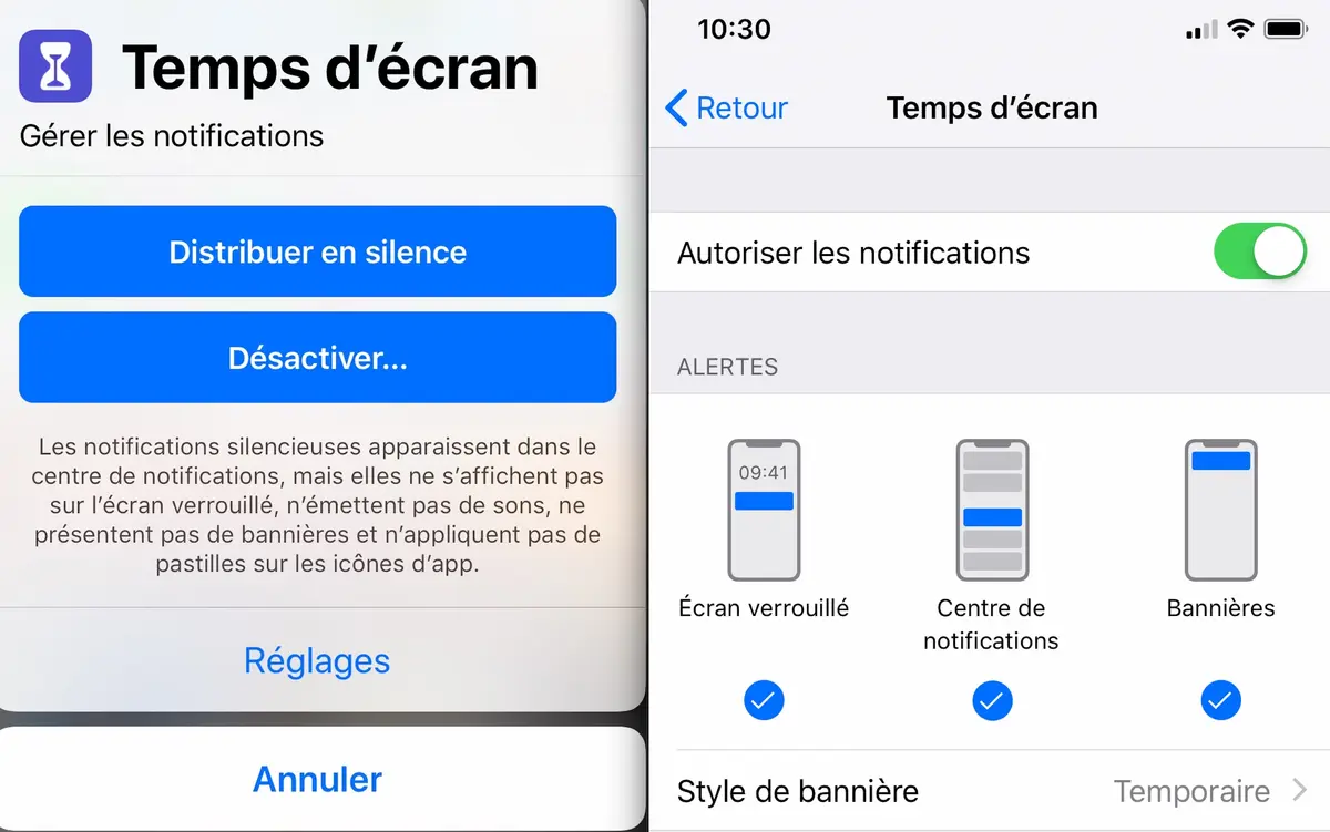 Astuce : désactiver le rapport hebdomadaire du temps d'écran sur iOS