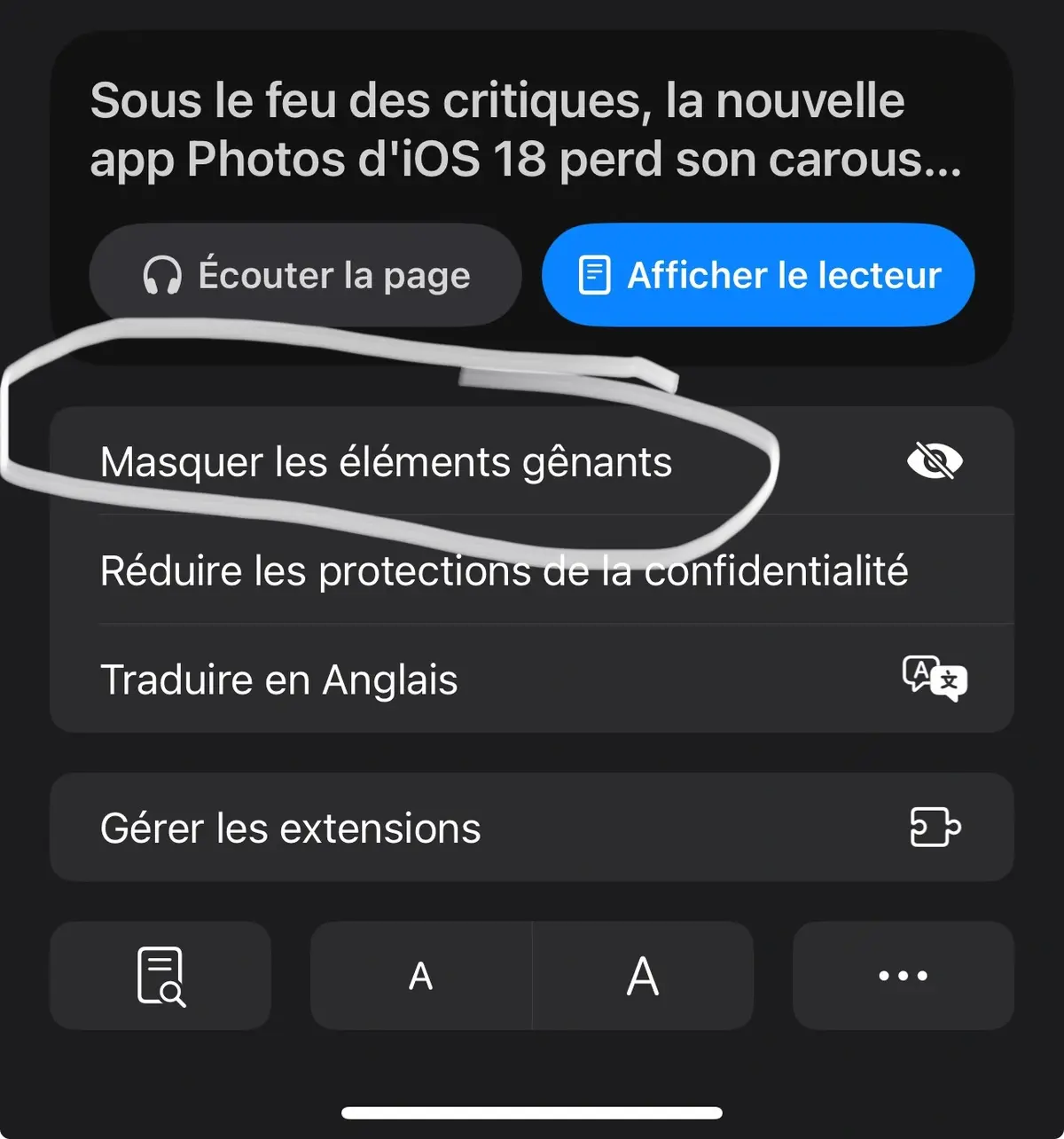 iOS 18 : Safari masque facilement... les bandeaux de cookies du RGPD, jugés "gênants"