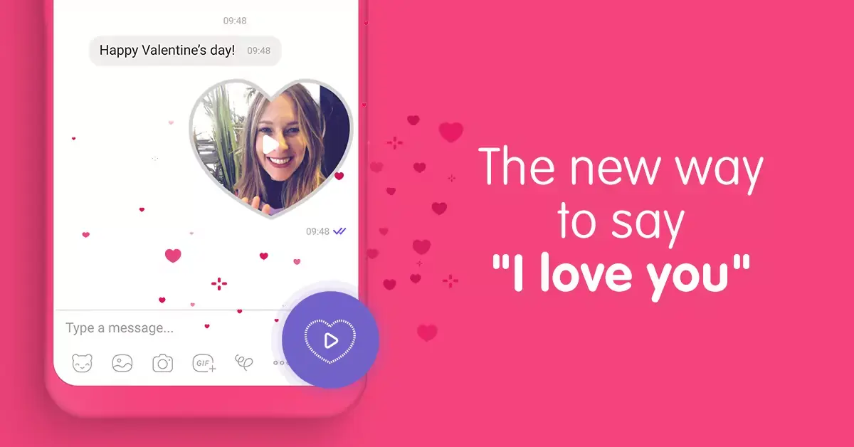 Viber envoie des vidéos en forme de coeur pour la Saint Valentin (des stickers et des gifs)