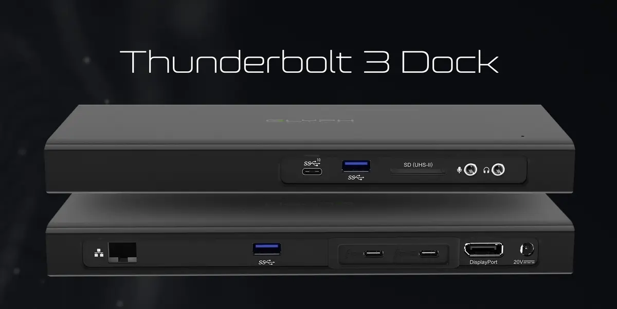 Un dock Thunderbolt 3 intégrant un emplacement pour SSD M.2 NVMe chez Glyph