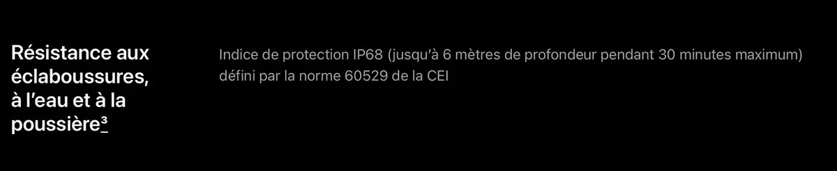 La fiche technique des iPhone 15 Pro