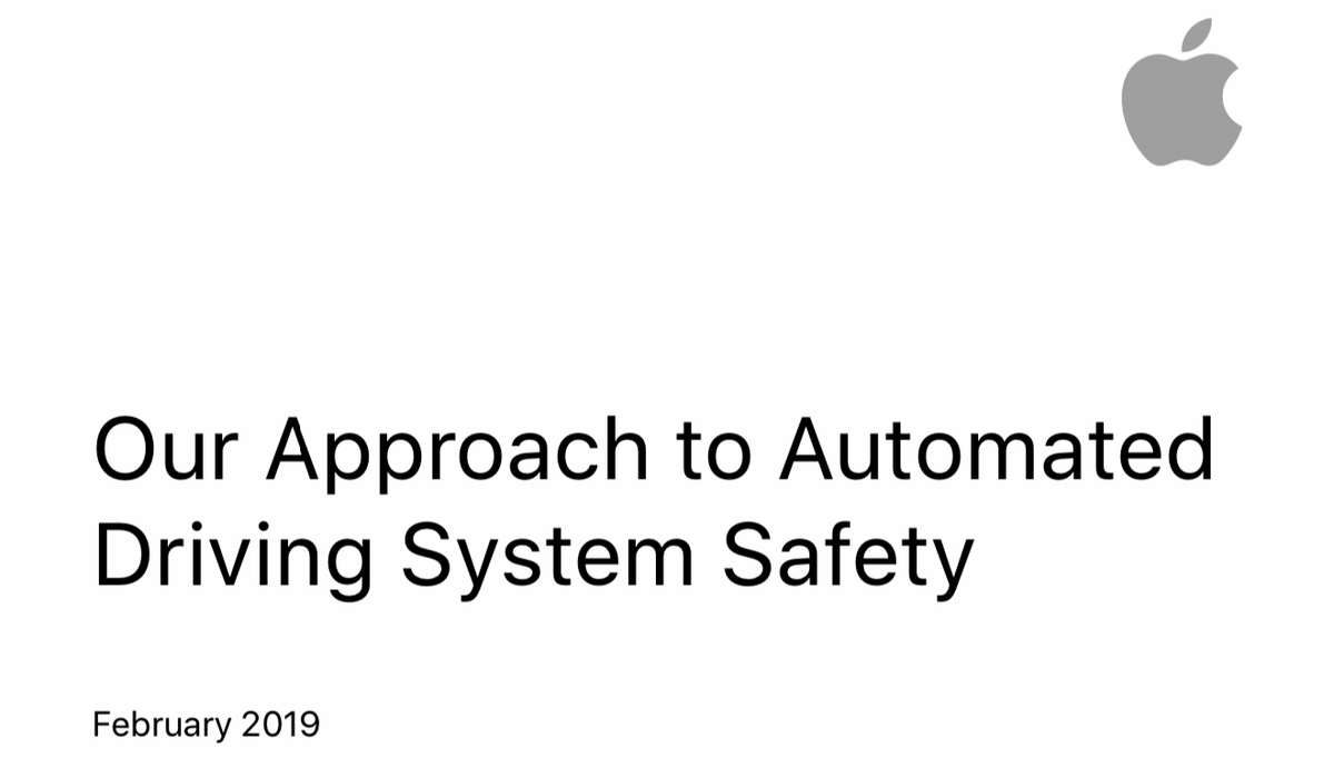 Apple partage son livre blanc sur la sécurité des véhicules autonomes