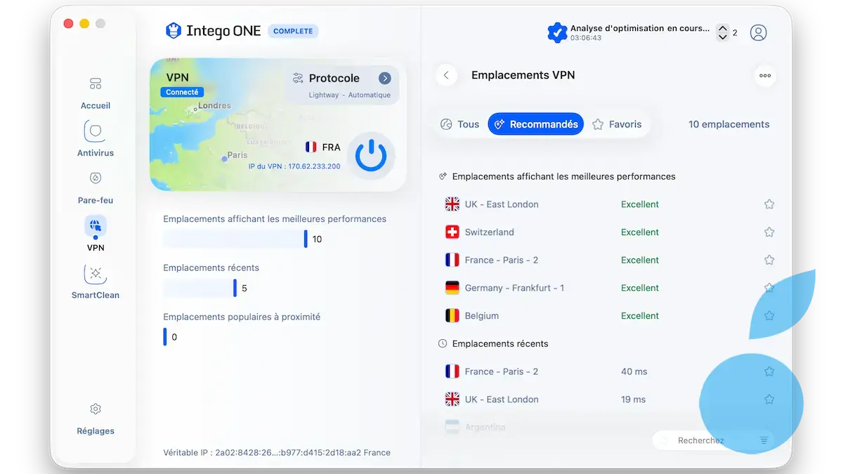 Serveurs VPN Intego ONE