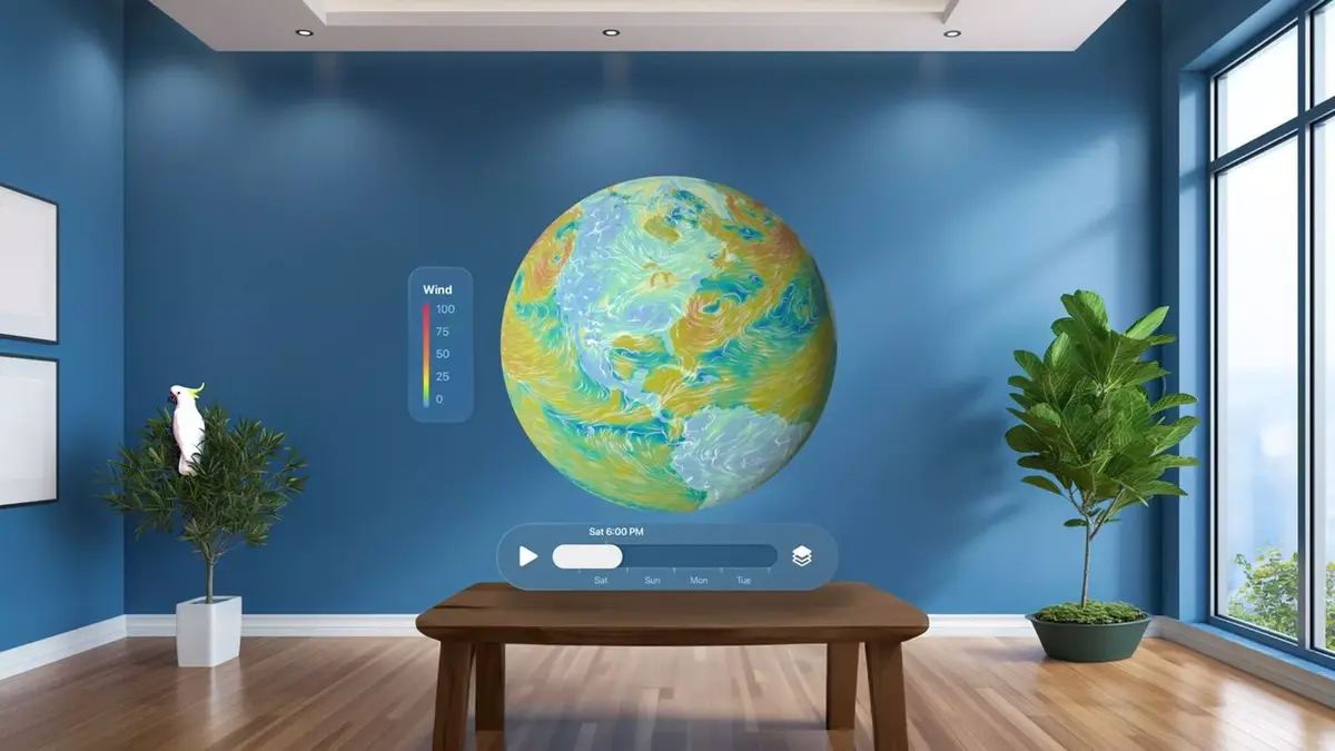 Carrot Weather promet une météo spatiale sur le Vision Pro !