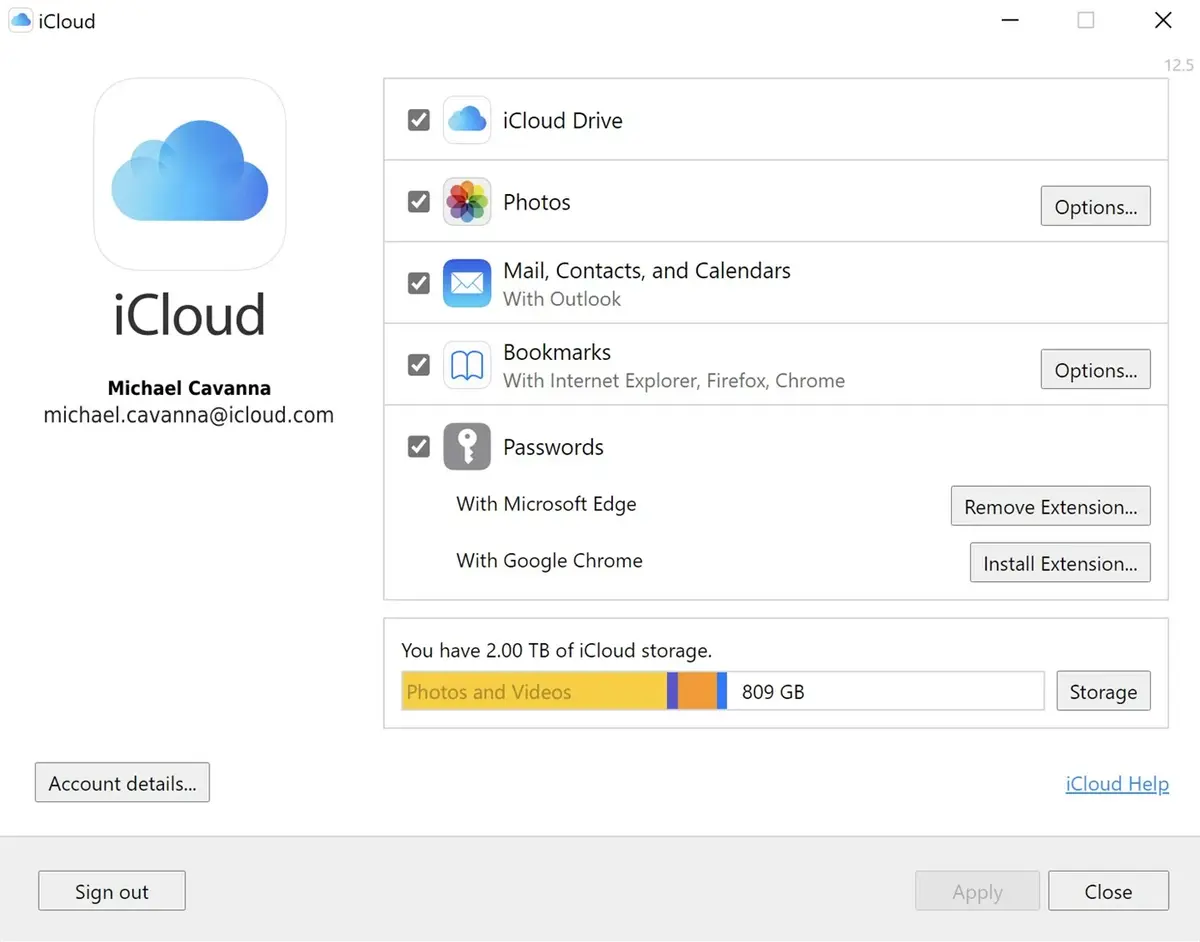 Le ProRes/ProRAW et la génération de mots de passe arrivent dans iCloud pour Windows