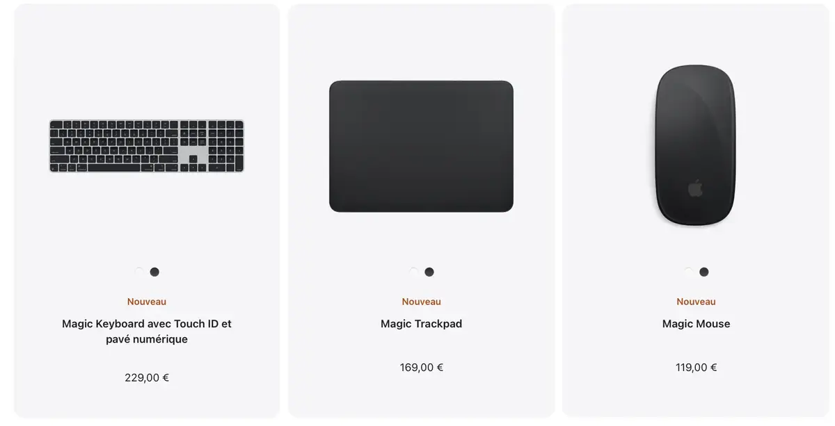 Magic Keyboard, Magic Trackpad et Magic Mouse passent à l'USB-C (avec des prix en hausse)