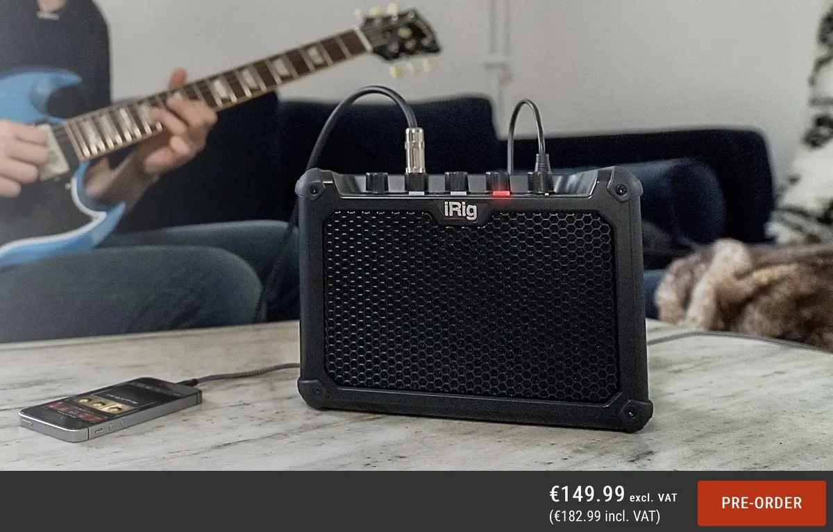 iRig Micro Amp: מגבר הגיטרה/iOS/USB זמין להזמנה מראש