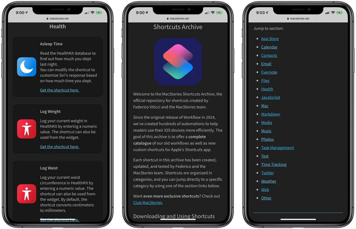 Siri Shortcuts : MacStories partage une bibliothèque de 150 raccourcis