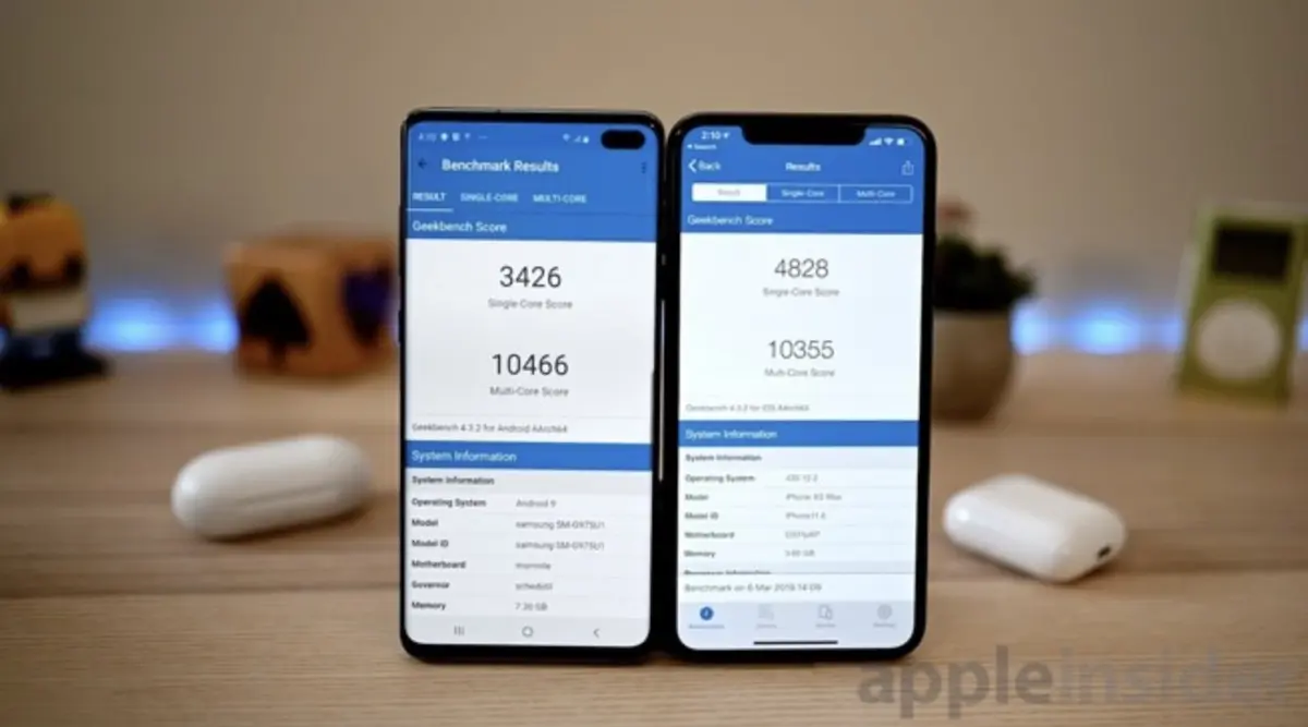 Le Samsung Galaxy S10+ tient tête à l'iphone XS Max dans plusieurs benchmarks