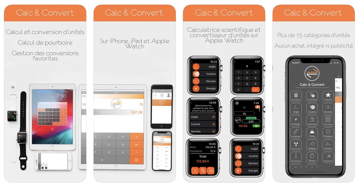 5 codes à gagner pour "Convertisseur & calculette", pour iPhone, Apple Watch et iPad