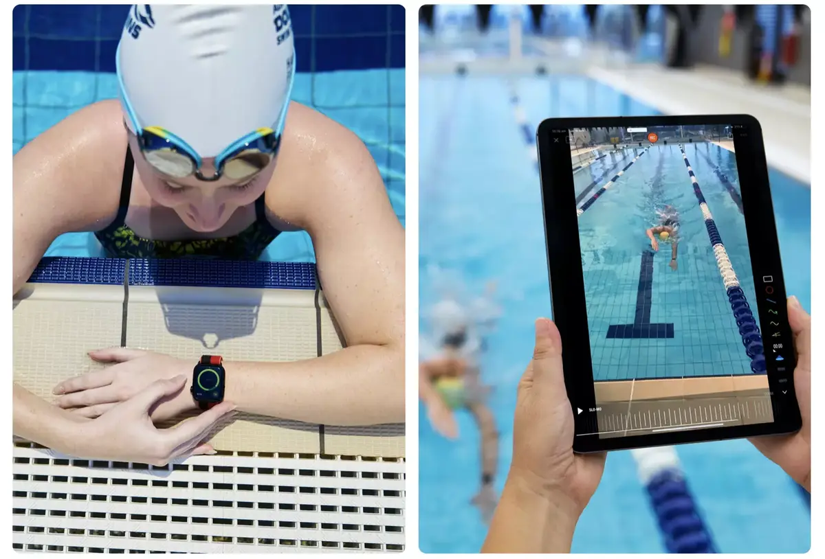 L'équipe nationale de natation australienne s'entraine avec des Apple Watch et des iPad !