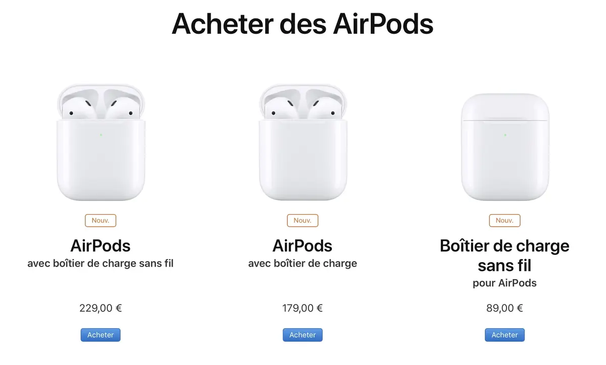 Apple dévoile les nouveaux AirPods avec la charge sans fil, Dis Siri, puce H1 inédite