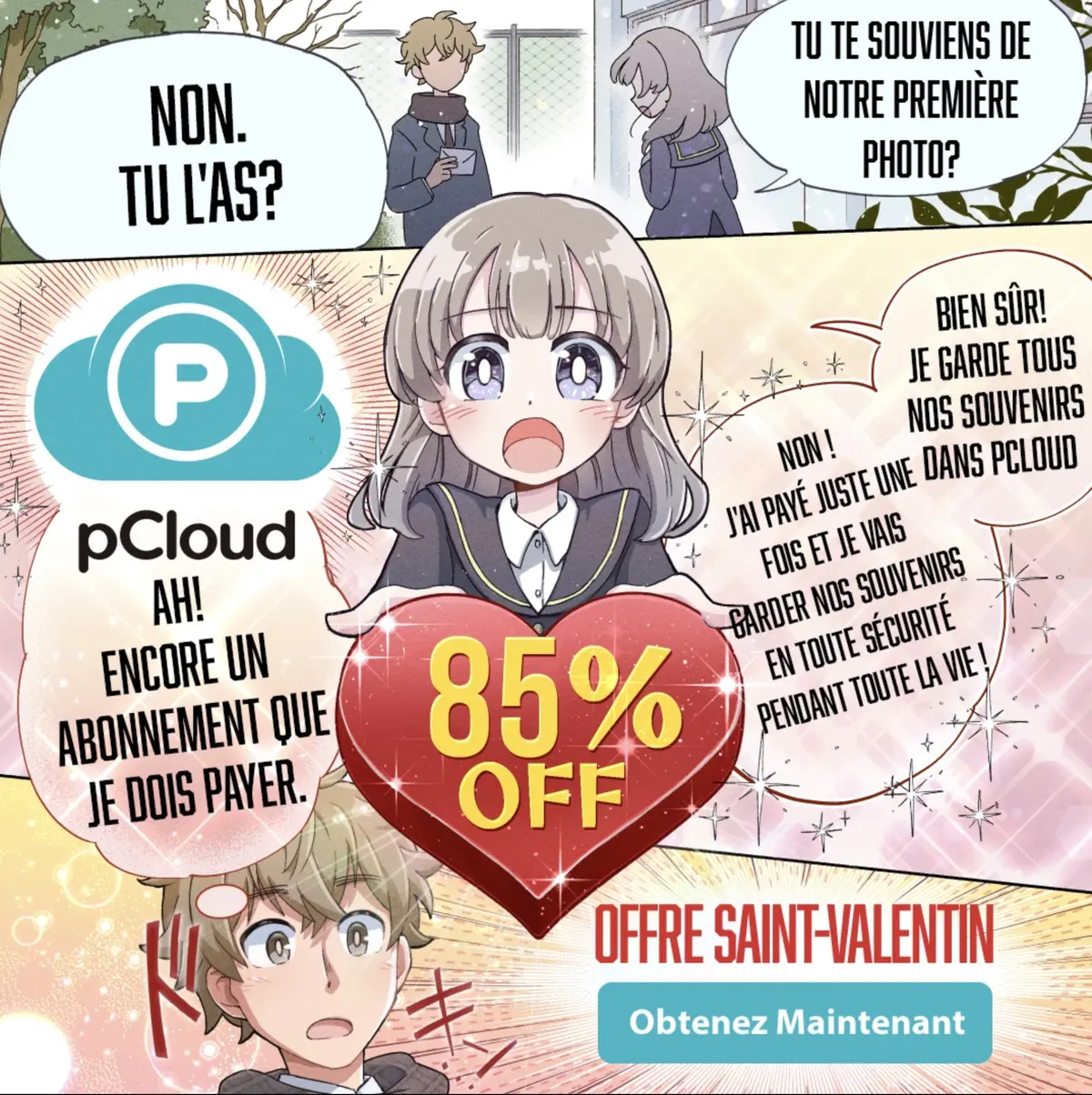 -85% sur les offres Lifetime (à vie) de pCloud, le service suisse de stockage en ligne ! #StValentin