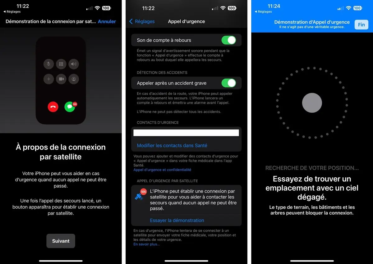 iPhone 14 : prise en main de la fonction d'appel d'urgence par satellite