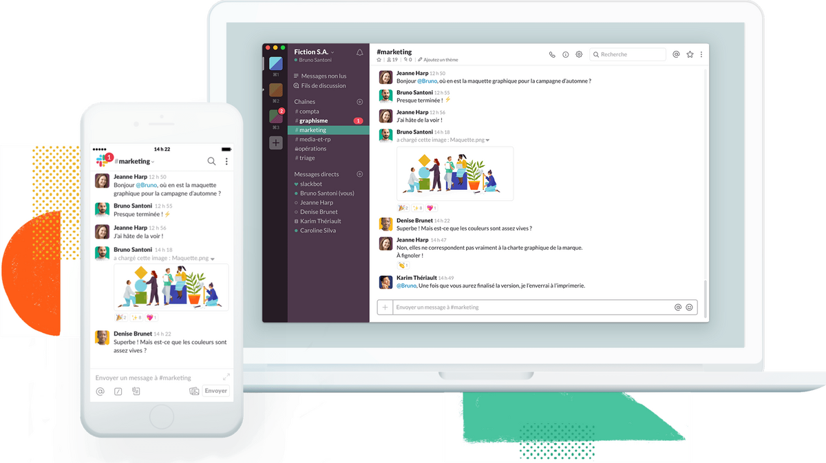 Slack facilite la recherche de discussions (même si on ne les connait pas)