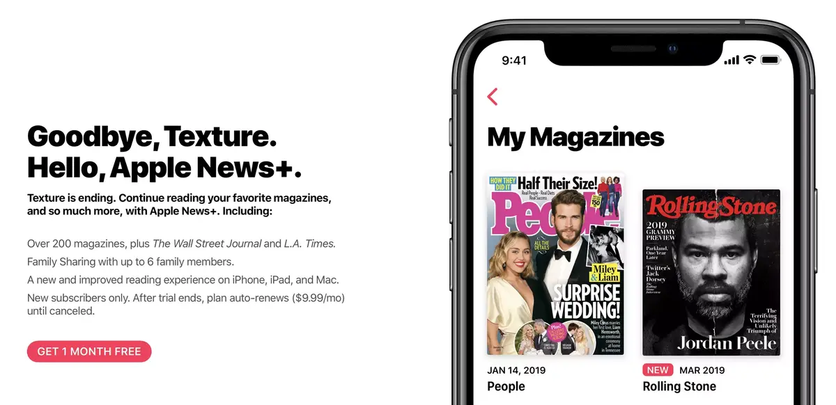 Apple News+: Texture תסגור את שעריה ב