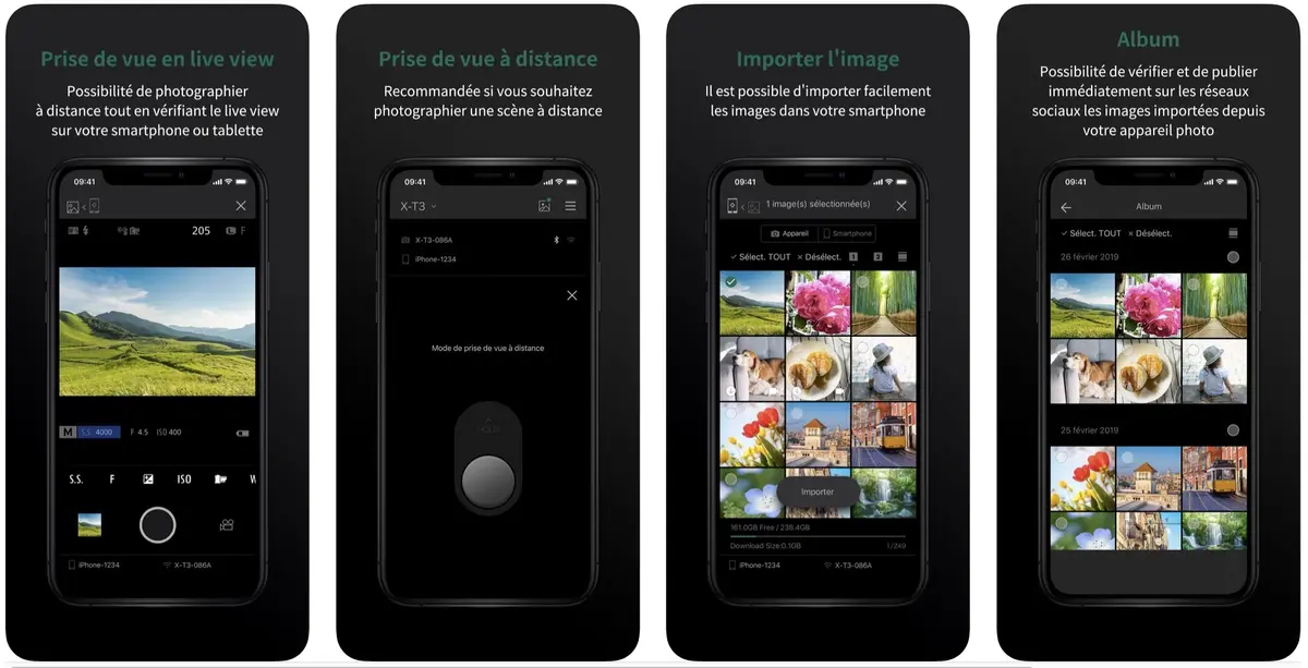 Fujifilm Camera Remote : plus d'appareils compatibles et une interface revue sur iOS