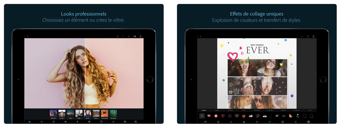 Adobe Photoshop Express développe les effets de fusion pour le printemps