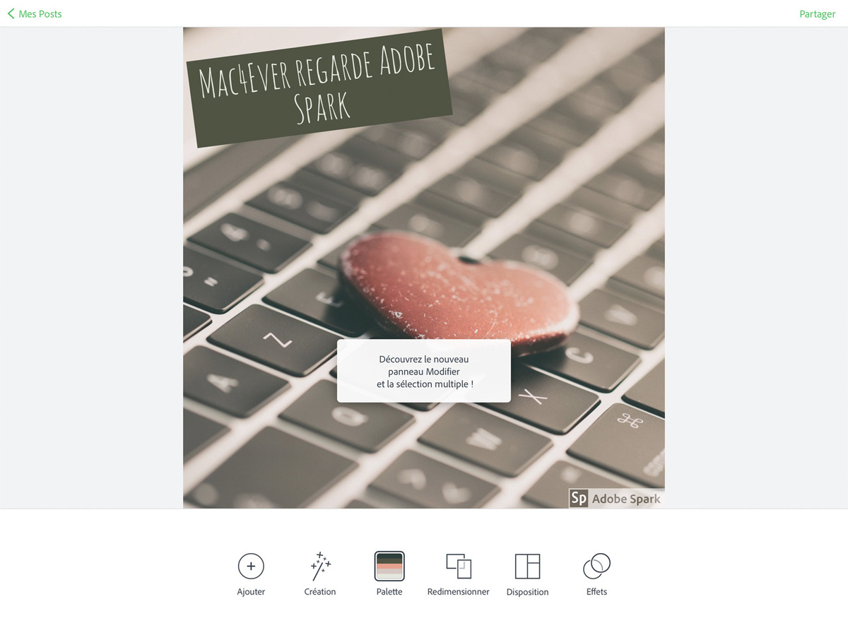Adobe Spark Post propose davantage de modèles pour publier sur les réseaux sociaux
