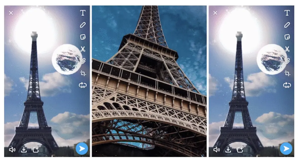 L'image du soir : Snapchat anime la Tour Eiffel (mais pas que)