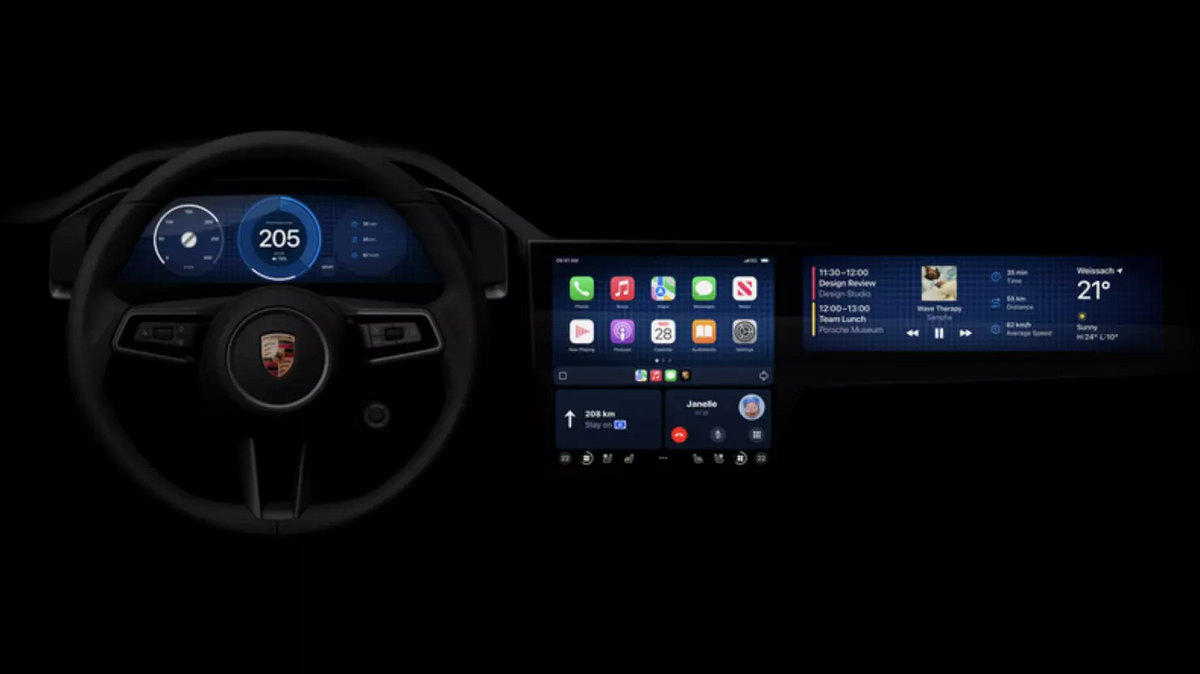 Le nouveau CarPlay sur une future Porshce qui sortira en 2024, ou pas