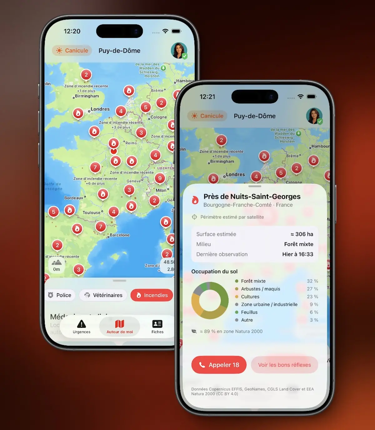 Urgences, l'app qui peut vous sauver la vie, affiche d&eacute;sormais les incendies (+ code promo)