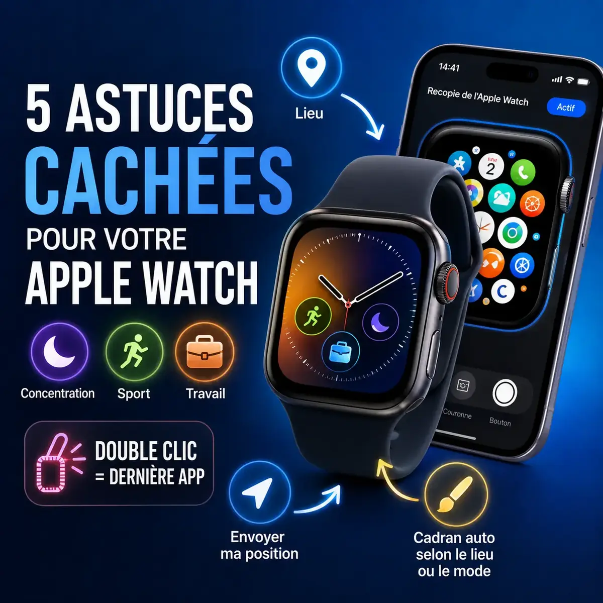Changer de cadran automatiquement&nbsp;: ces astuces m&eacute;connues pour votre Apple Watch