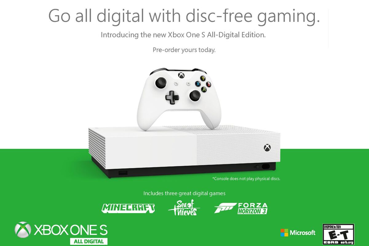 Microsoft tente une console sans lecteur optique : la Xbox One S All-Digital