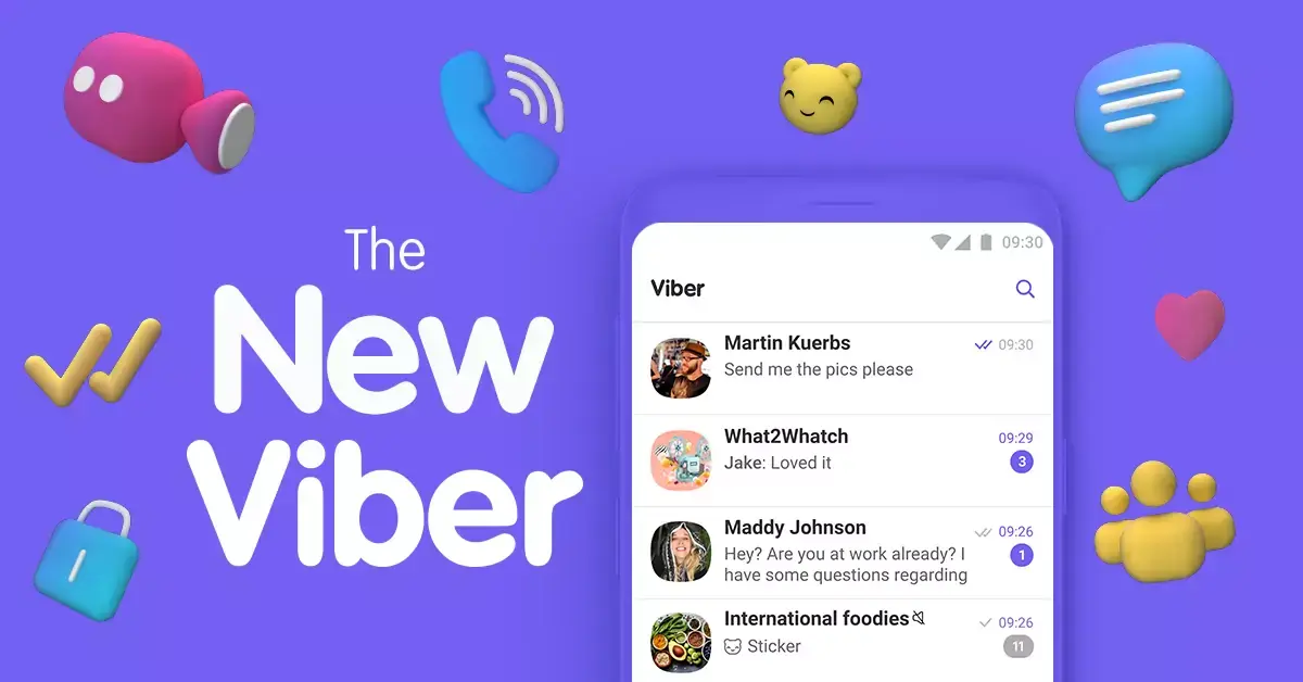 Viber permet des appels vocaux gratuits avec un maximum de 5 participants