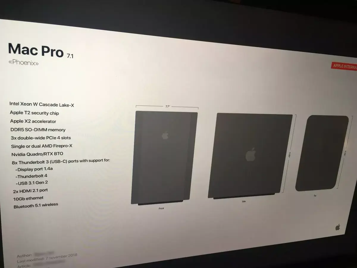 Un Mac Pro 7.1 aux caractéristiques douteuses fuite sur la toile