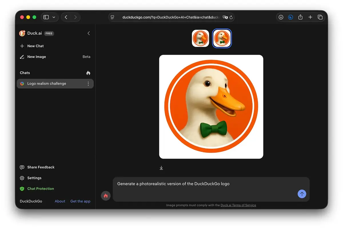 Ma&icirc;tre de la vie priv&eacute;e, DuckDuckGo ajoute l&rsquo;&eacute;dition d&rsquo;images &agrave; Duck.ai