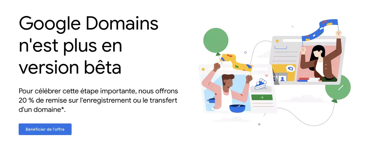 Google Domains n'est plus en version bêta