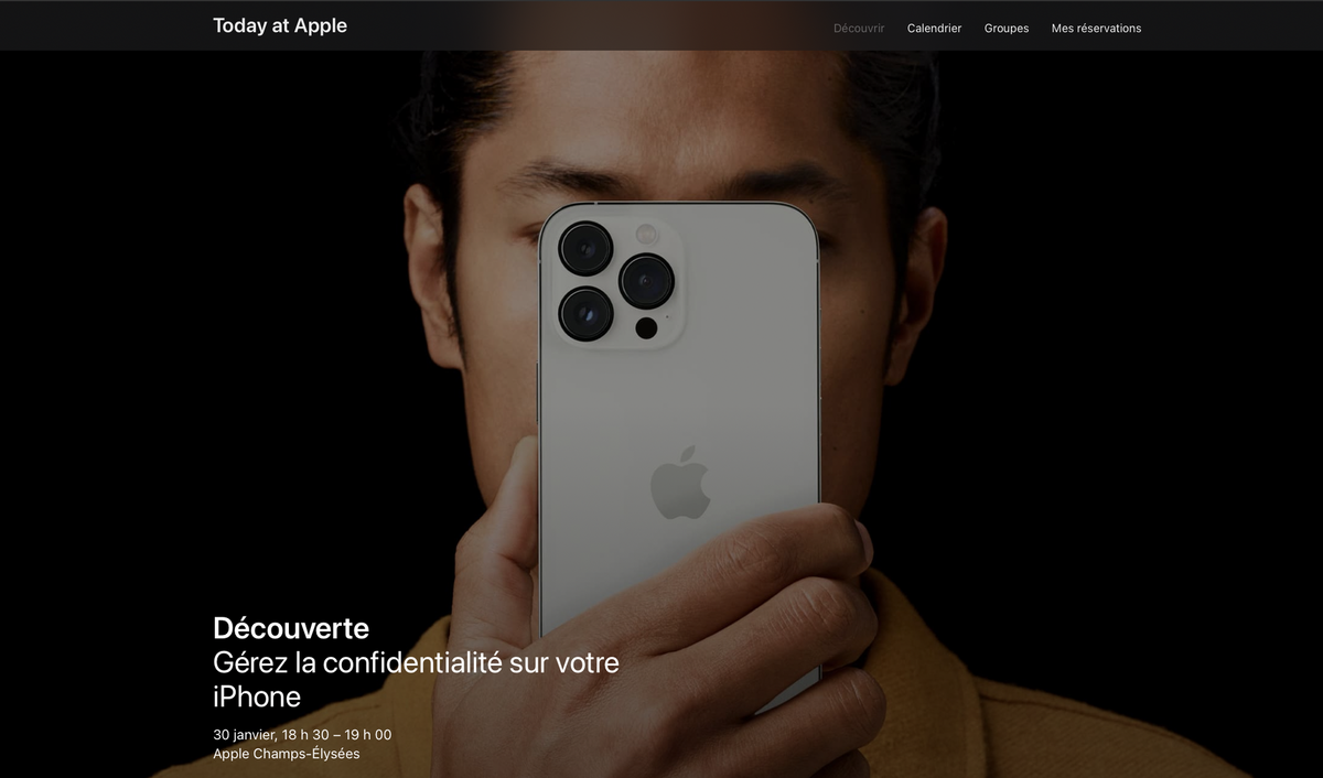 Des sessions Today at Apple pour gérer la confidentialité sur son iPhone