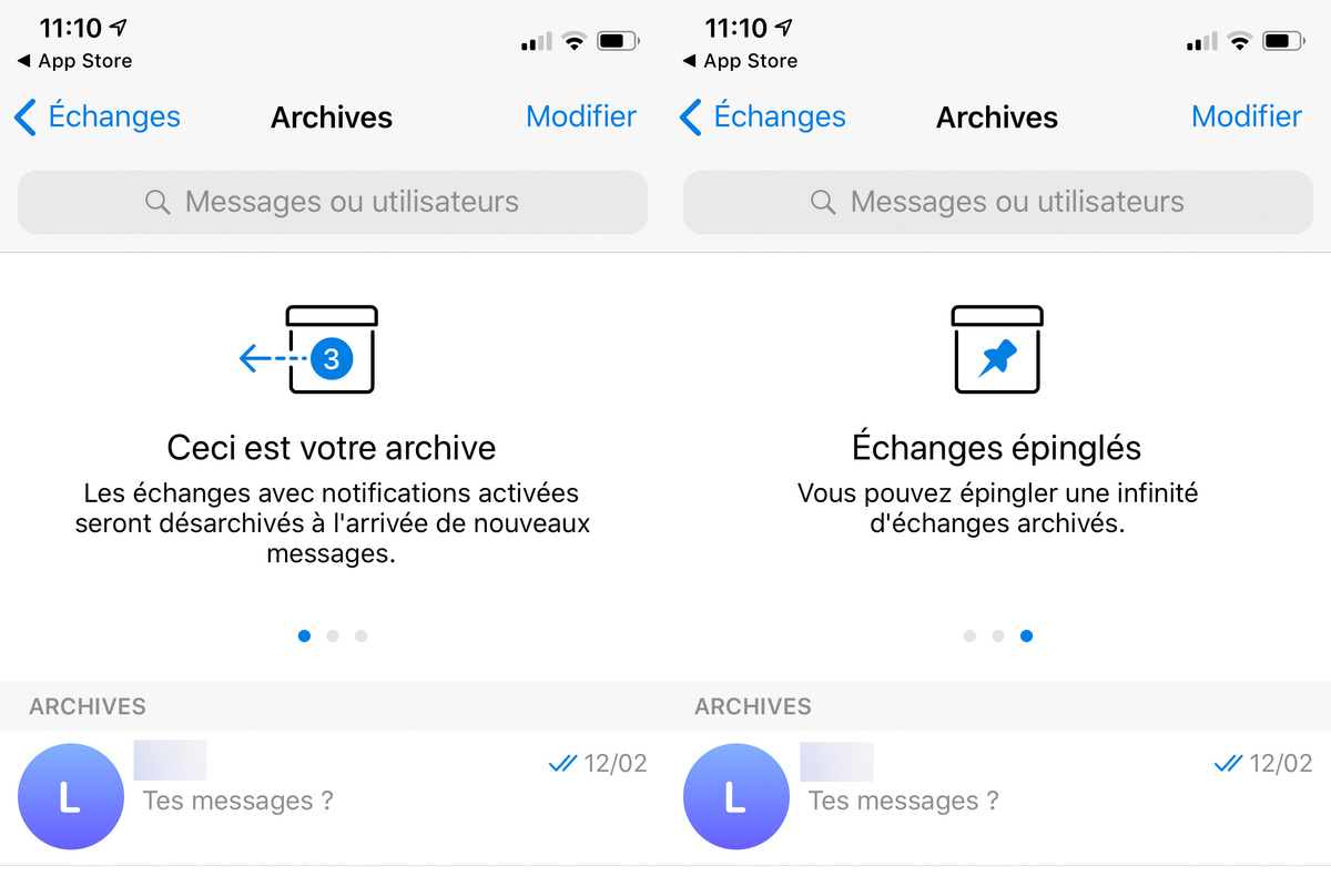 Telegram permet d’archiver et masquer ses discussions