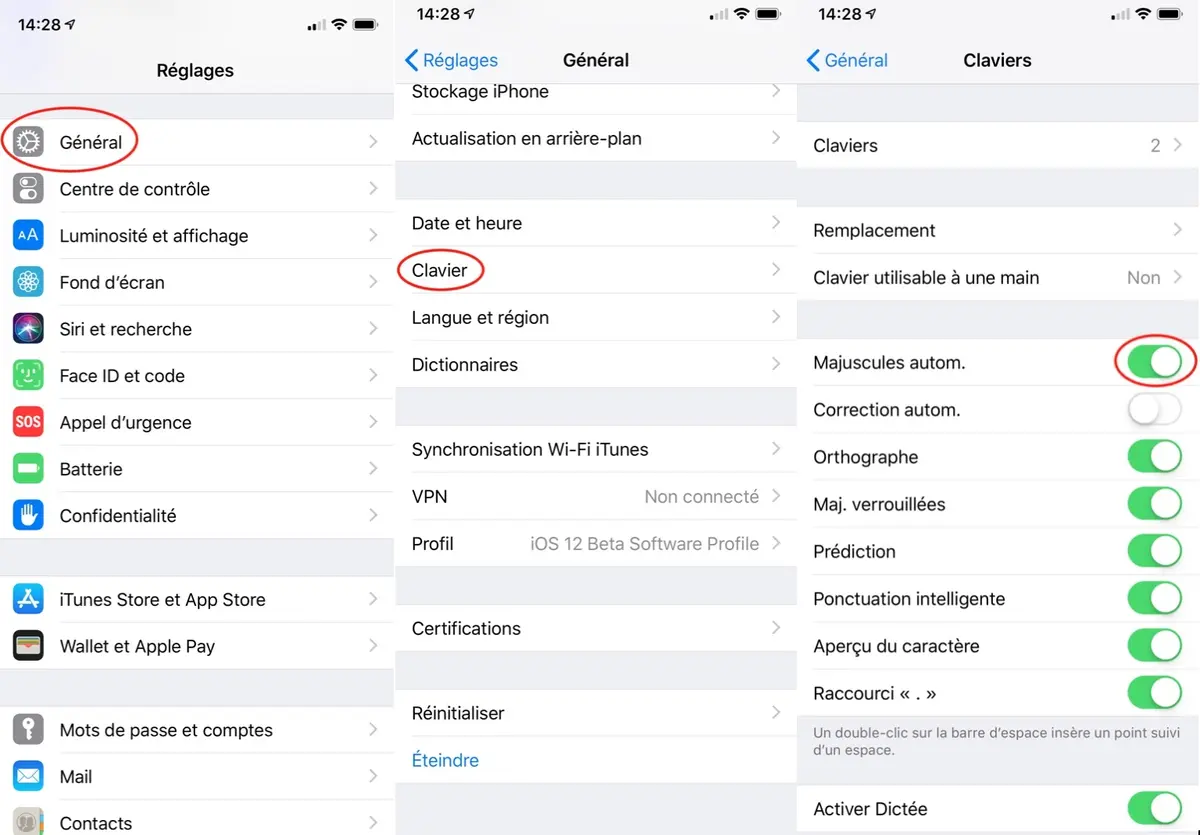 Astuce : empêcher les majuscules automatiques sur iPhone/iPad