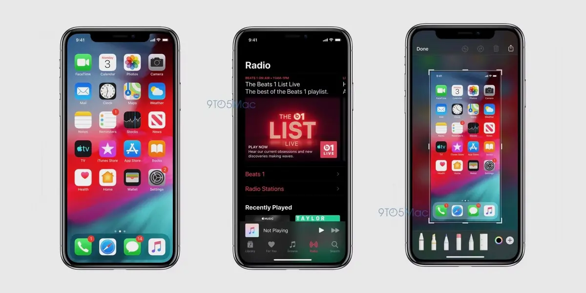 Des captures d'iOS 13 fuitent sur la toile : mode sombre, interface revues, rappels