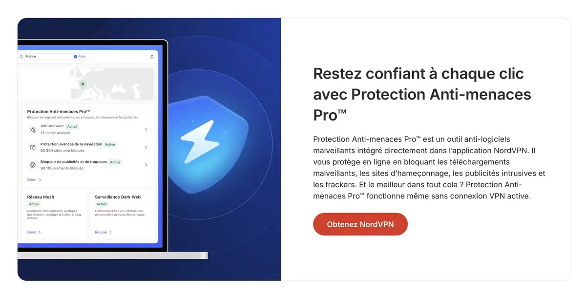 Profitez des meilleures offres NordVPN (jusqu'&agrave; -74%)